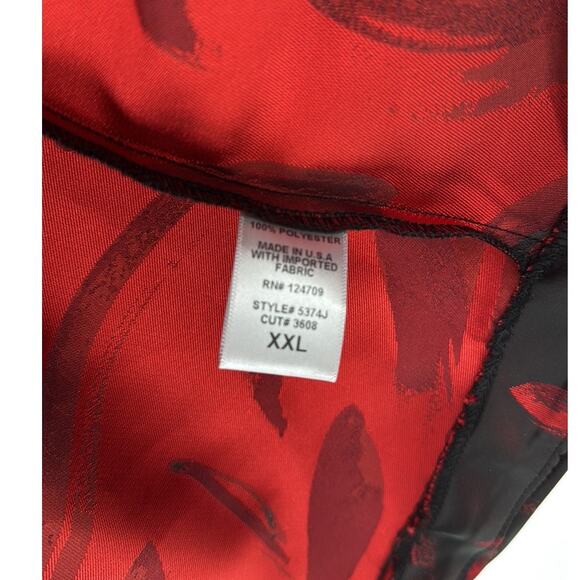IC Collection Red 1-Button High Collar Jacket 3 quart sleeves size 2XL - Picture 7 of 8